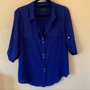 Ivanka Trump blouse, gold buttons